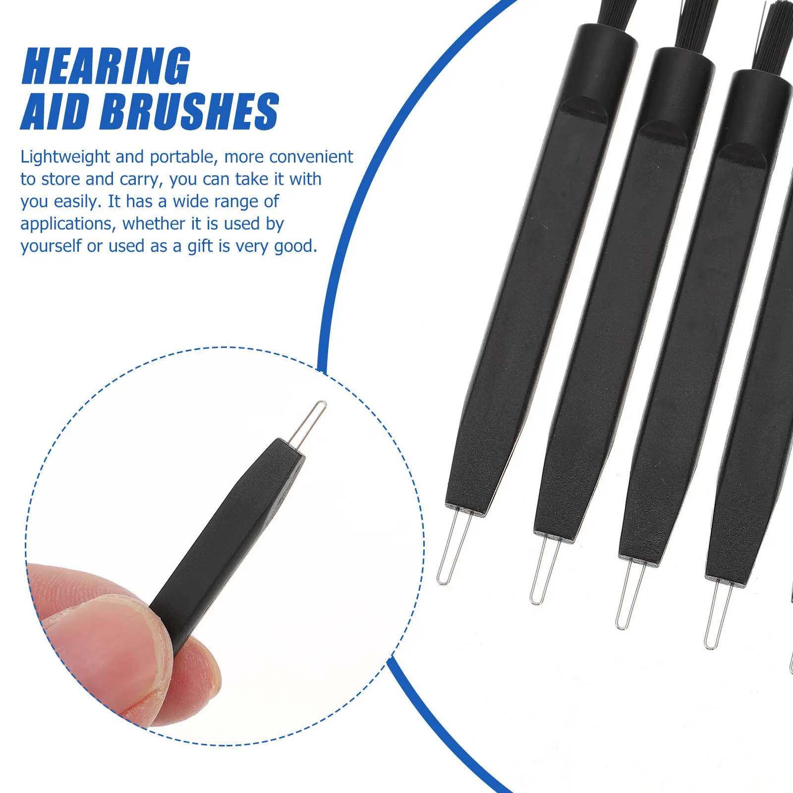 5Pcs Hearing Aid Cleaner Brush Set Small Cleaning Tool Hearing Amplifier Earwax Cleaning Kit U Shaped Hook - view 6