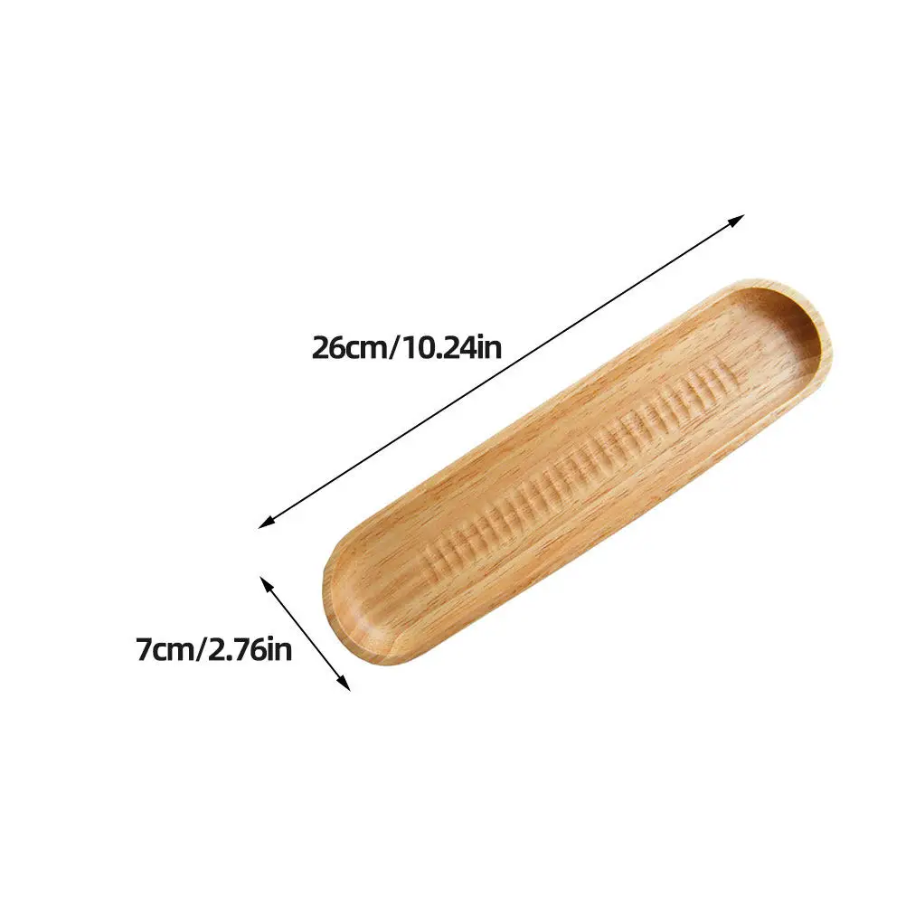 

1 шт. Прямоугольный деревянный поднос для суши цвета хаки, тарелка для сашими из натуральных материалов, безвкусный, экологичный поднос для ужина для дома и ресторана
