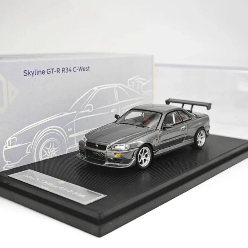 KOD × GFCC 1/64 Scale Skyline GT-R R34 C-West Alloy Car Model