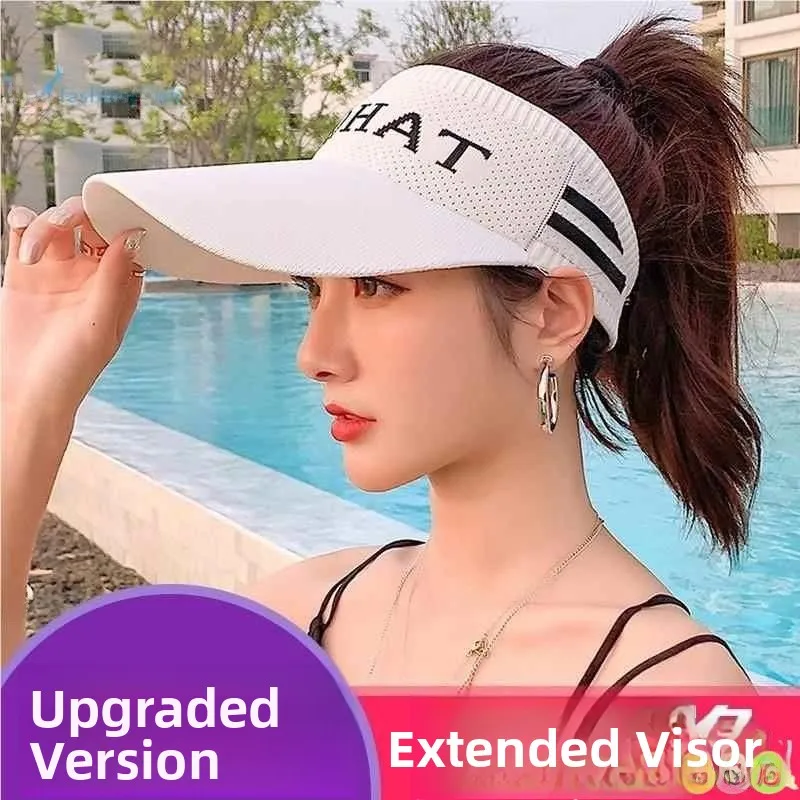 

Ultra-Light Women's Running Cap Spring Summer Marathon Sun Protection Extended Brim Baseball Cap Duckbill Empty Top Hat