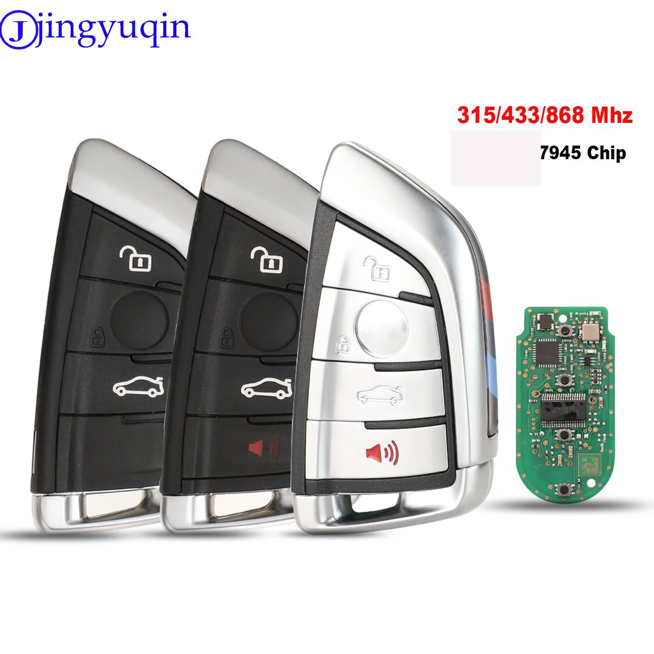 

jingyuqin Car Remote Key For BMW 1 3 5 7 Series X1 X3 X5 X6 X7 F CAS4 CAS4+ FEM 2011-2017 PCF7945 Replace Keyless Go Car Key