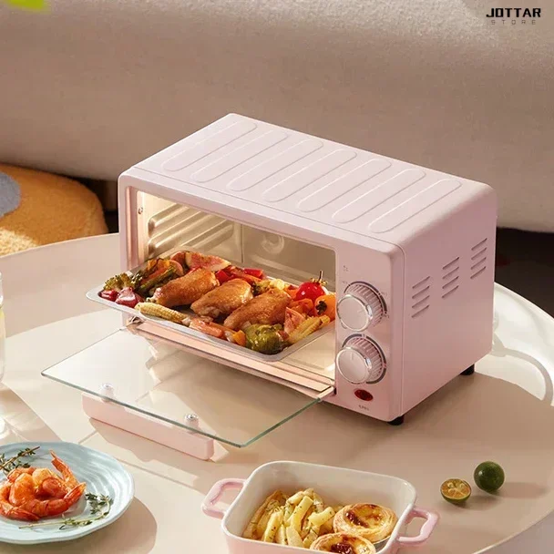 

New small household oven - mini. 12-liter capacity. Multifunction electric oven. For baking bread.