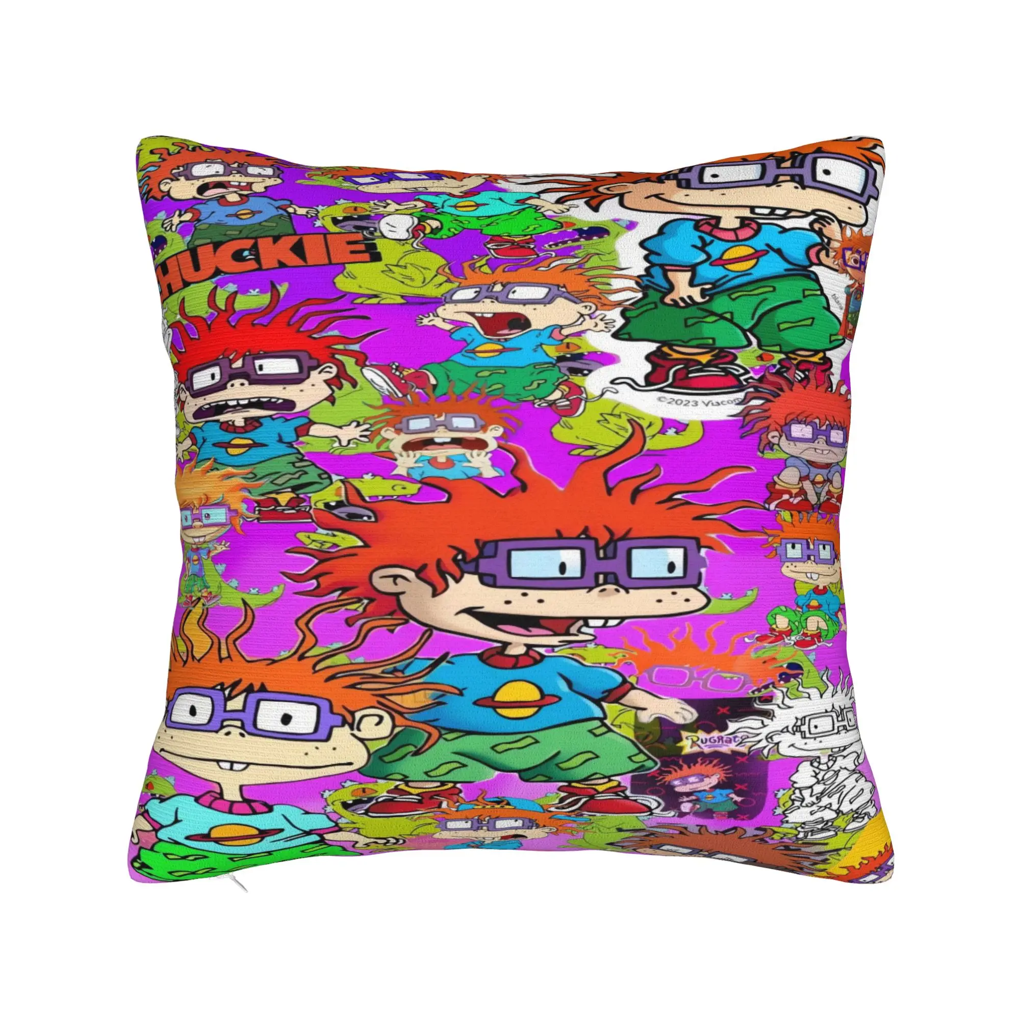 Pillow Case R-Rugrats Angelica Pickles Dense Character Pattern Comfy  Pillow Cover For Sofa Home Decor Retro Trendy Pillowcases