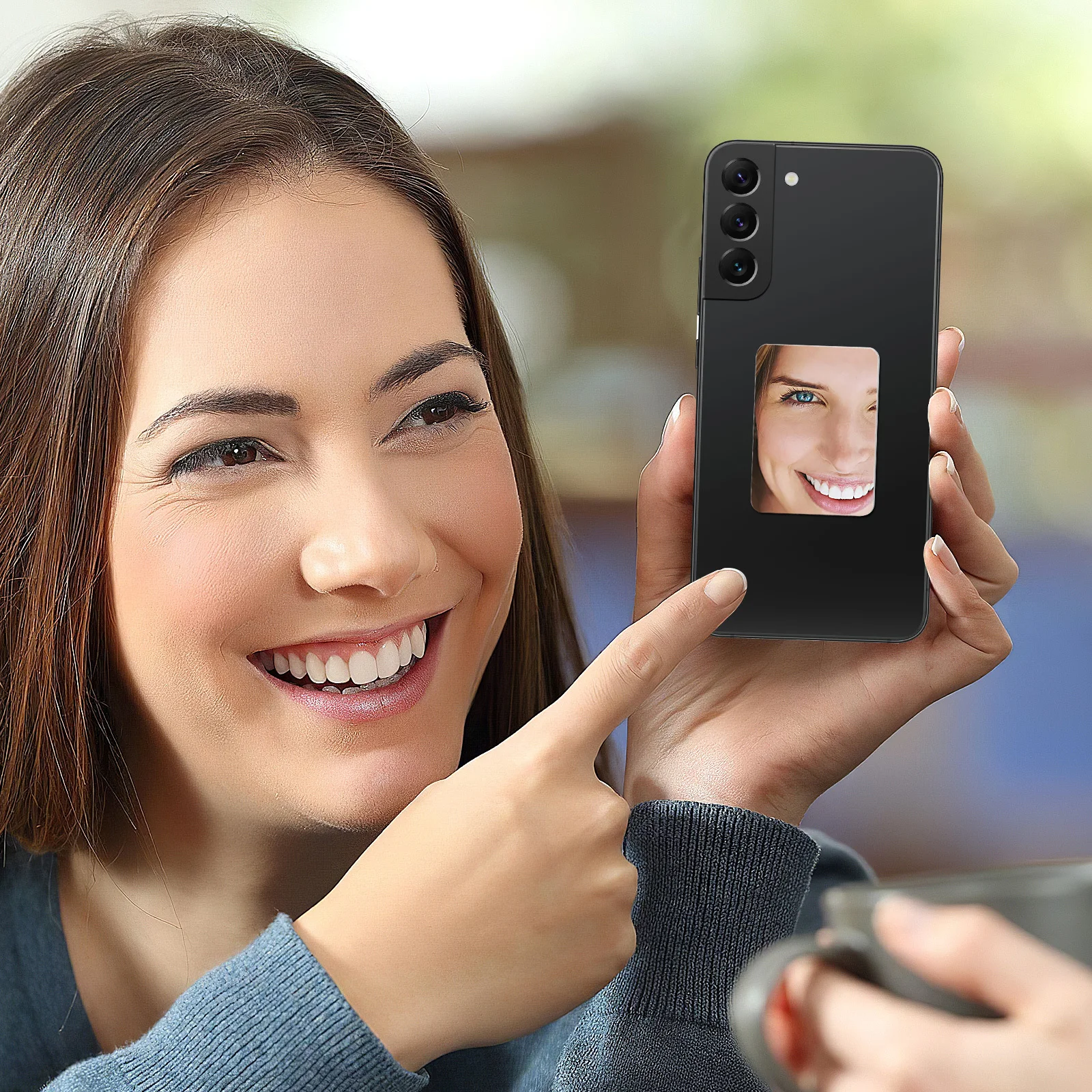 5 pièces 5 pièces miroir de maquillage téléphone autocollant autocollants Applique petit décalcomanie pour auto-adhésif