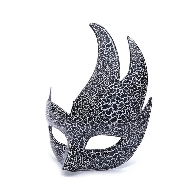

39BB Half Face Mask Halloween Mask Flame Mask Masquerade Mask Party Mask Venetians Mask for Carnivals