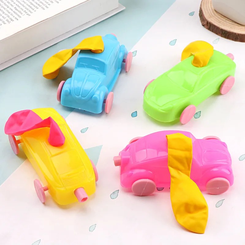 1~10 Stück Ballon-Rückstoßauto, wissenschaftliches Experiment, pädagogische Requisiten für Geburtstagsfeiern, DIY, Pinata-Füller, Goodie Bag TMZ – Detail 2