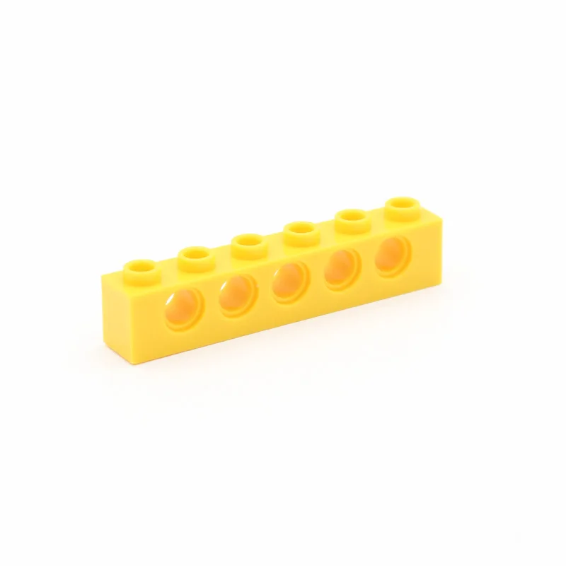 50pcs Technology 3894 Brick 1x6 with Hole Thick Bricks Model Building Blocks Compatible  Accessories Parts Mechanical Science