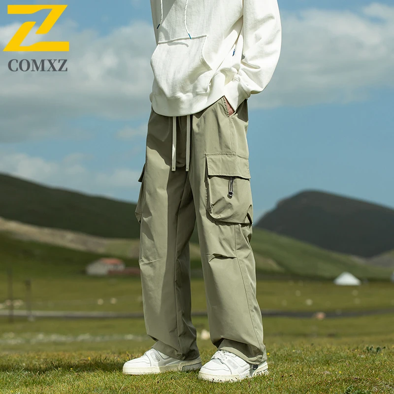 

Men Casual Pants 2025 New Waterproof Wear-resistant Loose Breathable Functional Harem Pants Outdoor Camping Hiking Assault Pants