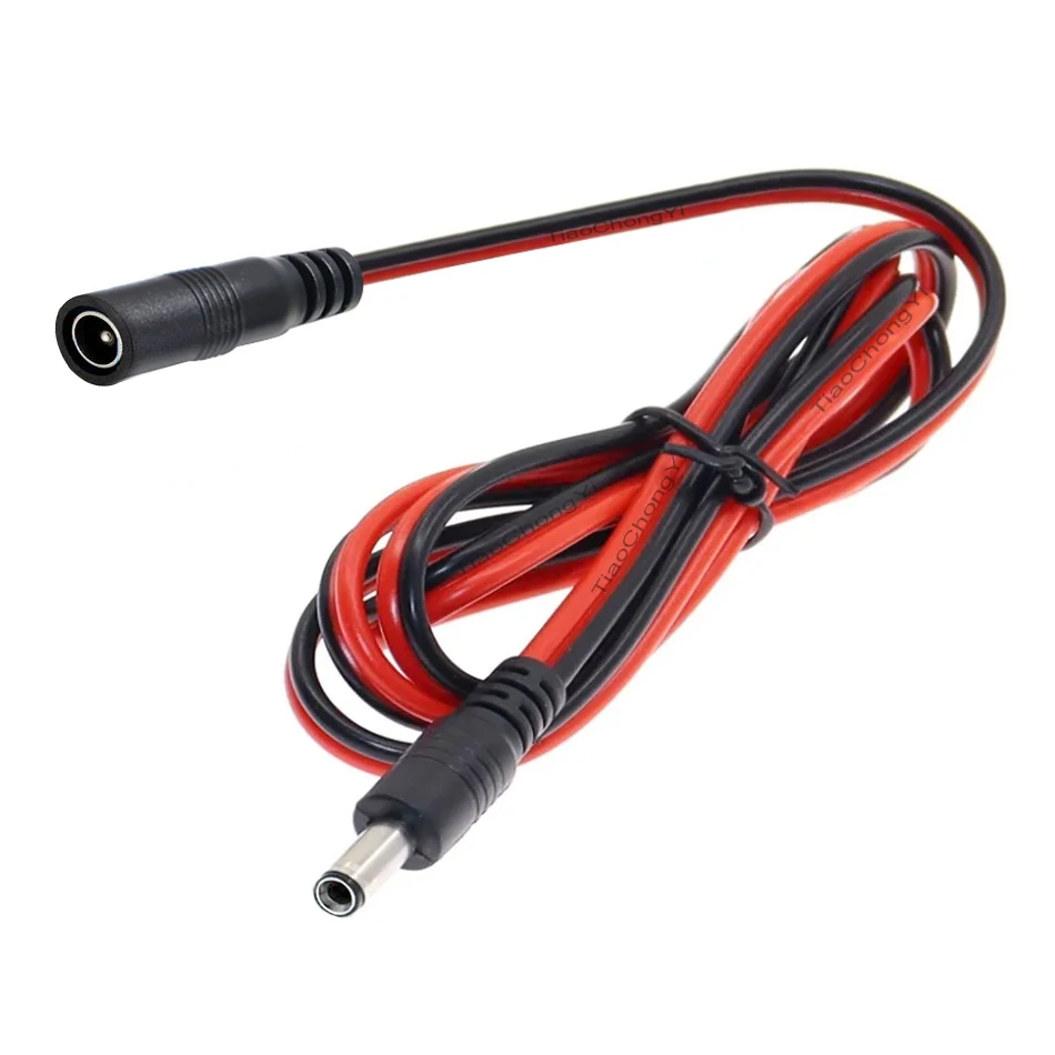 18AWG DC Power Plug 5.5 X 2.1mm Female To Male CCTV Adapter Cable Connector 12V 10AMax. Power Extension Cord 1.5m