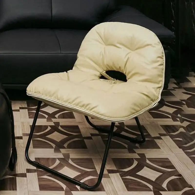 كراسي محمولة قابلة للطي مسند ظهر جلدي كراسي مريحة قابلة للطي لغرفة المعيشة الشمال كرسي قابل للطي للاسترخاء الداخلي #6