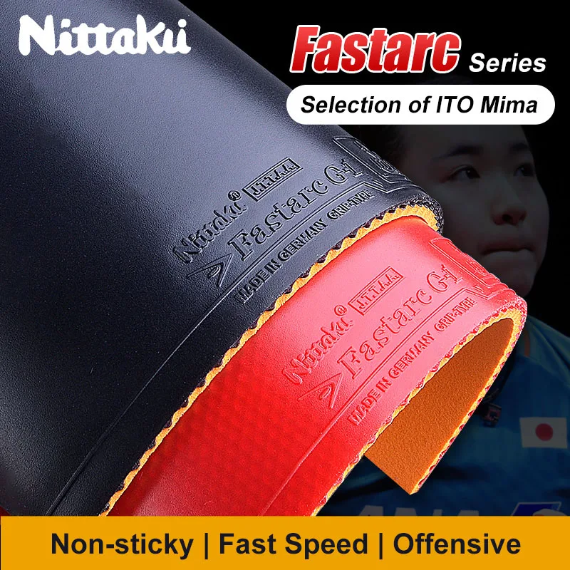 Original Nittaku Fastarc Table Tennis Rubber G1 C1 P1 S1 Non-sticky Ping Pong Coating Rubber Selection of Ito Mima