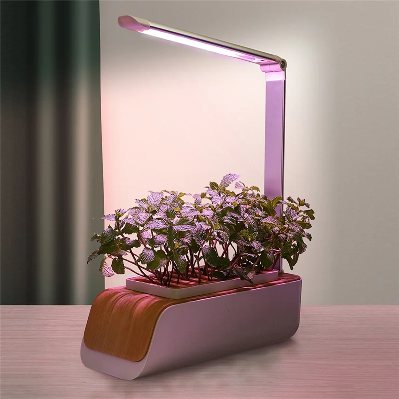 Coltura idroponica Famiglia Agriturismo Vassoio Vaso Erba interna LED Coltiva la luce Timer automatico Fioriera da giardino intelligente Spina europea Durevole