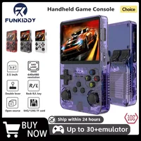 Consola de Videojuegos FUNKIDDY R36S de Código Abierto 100% Arkos, Pantalla IPS de 3.5 Pulgadas, Reproductor de Video Portátil de Bolsillo, 64G/128G, Nuevo 2026 para Niños