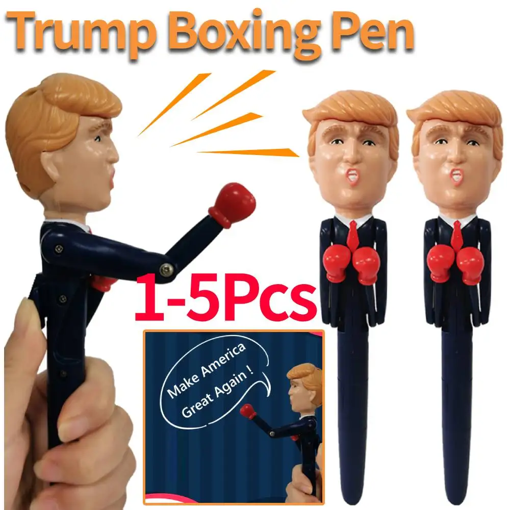 1-5Pcs Trump Boxing Pen with 7 Real Voice Talking Trump Pen Donald Trump Gifts Novelty Gifts for Adults Funny Christmas Gifts