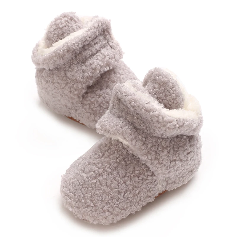 Calzini e scarpe da uomo d'avanguardia da 0-18 mesi Stivali da passeggio invernali per ragazzi e ragazze Stivali da bambino caldi morbidi e antiscivolo in cotone