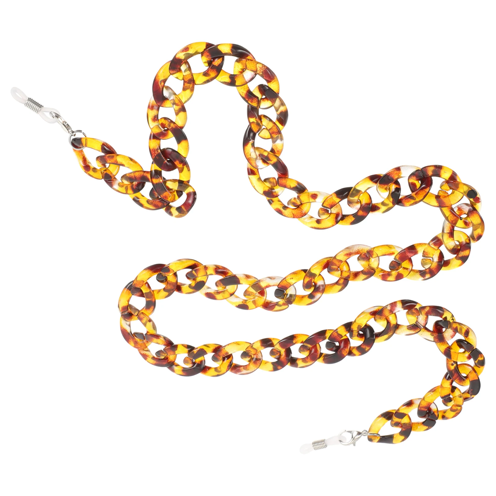 

Glasses Chain Eyeglass Lanyards Universal Anti-slip PVC Personalized Fit Rope Retainer Straps Holder TORTOISE SHELL Metal Plated