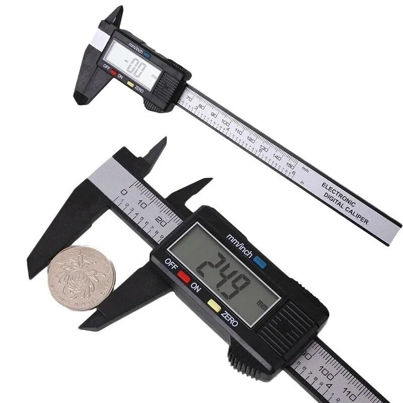 

150mm Electronic Digital Caliper 6 Inch Carbon Fiber Dial Vernier Caliper Gauge Micrometer Measuring Tool Digital Ruler