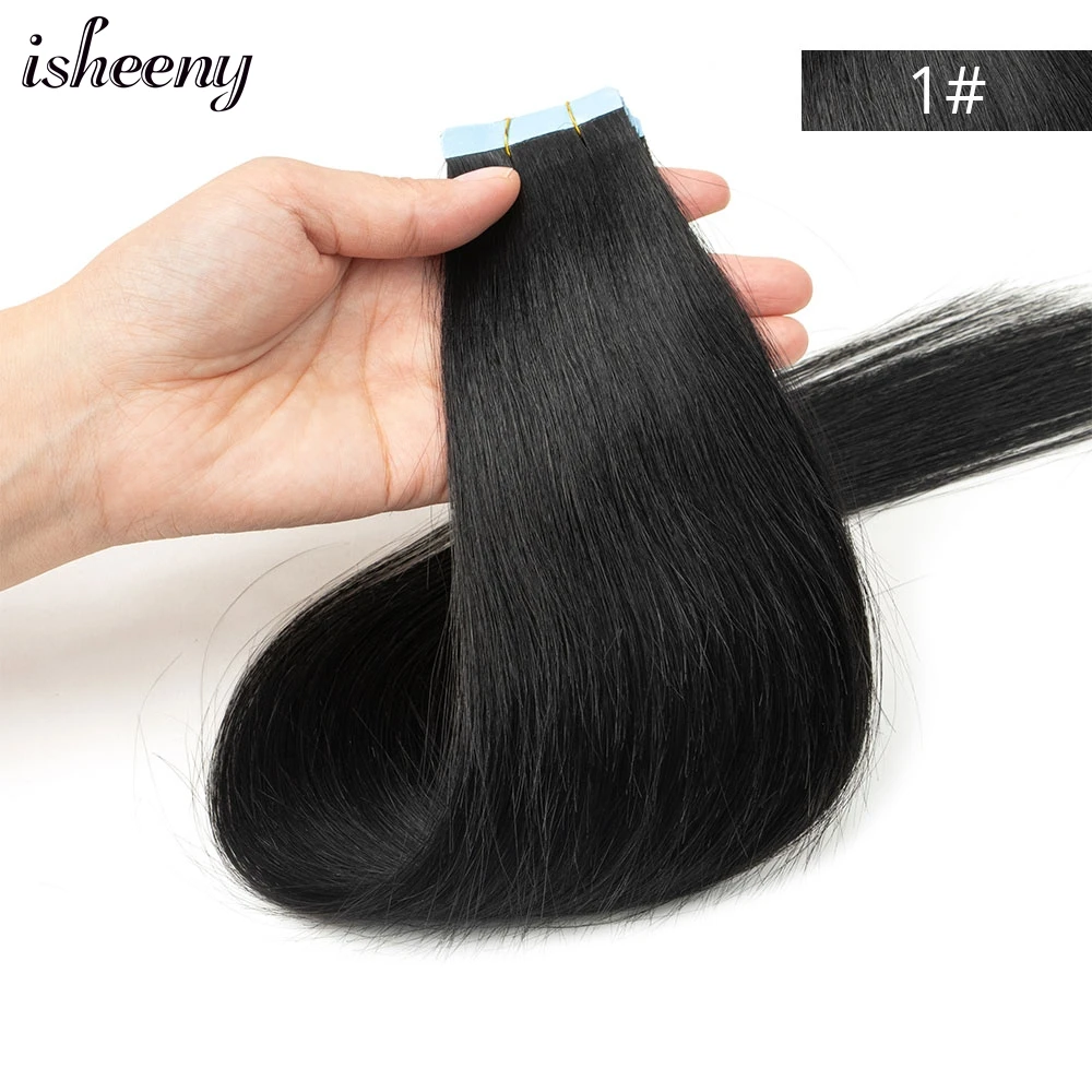 Human Hair Weft Tape, Seamless Extensions
