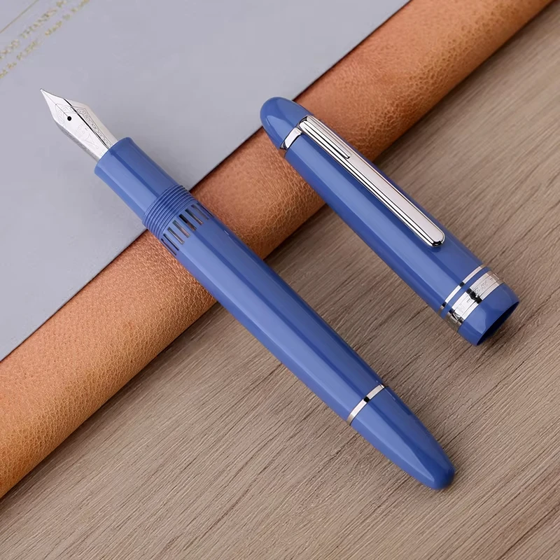 

Majohn P136 Glacier Blue Metal Copper Piston Fountain Pen EF 0.4mm F 0.5mm M Stub Nibs School Office Pens for Writing