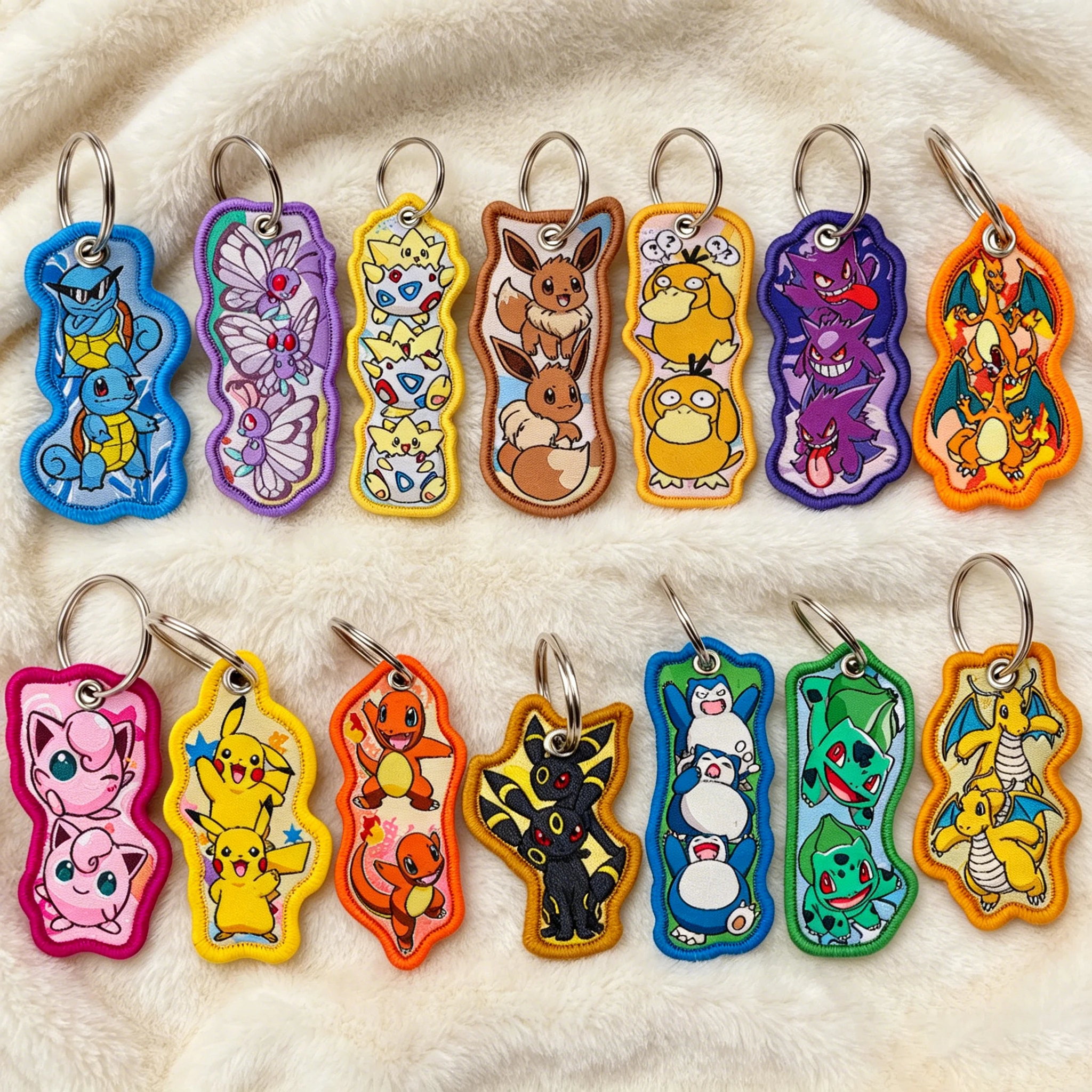 1PCS Cute Monsters Cartoon Keychain for Motorcycles Key Ring Women Men Key Tags Key Fobs Holder Accessories Jewelry Gifts