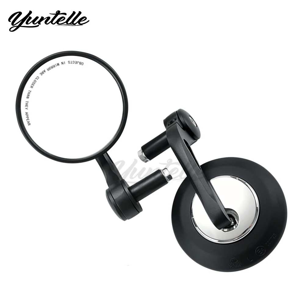 E4 Mark Handlebar End Mirror Side Rearview Mirror For QJMOTOR QJ300 QJ350 QJ350-12E 7/8'' 22mm Handle Bar Motorcycle Accessories