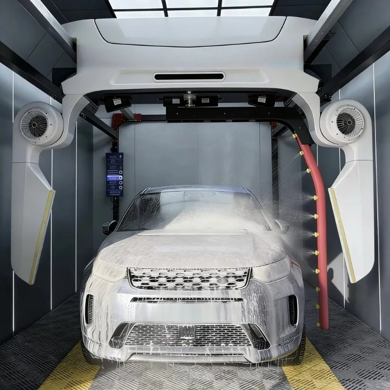 Touch Free Automatic Car Wash System Noise Reduction Driving Mechanism Reduces Operating Noise For Residential Area Car Wash
