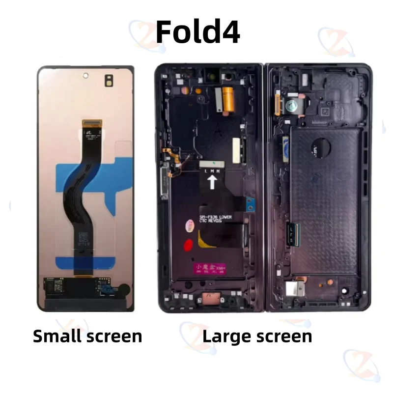 Second-Hand For Samsung Z Fold 4 Inner / External Screen Replacement LCD Display Touch Panel Screen Digitizer Assembly