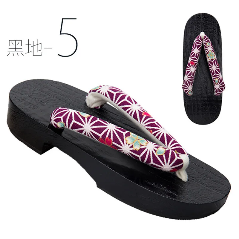 Flat Wooden Clogs For Women 2026 Summer Flip Flops Narrow Paulownia Sole Japanese Kimono Yukata Geta Slippers Cosplay Shoes 3