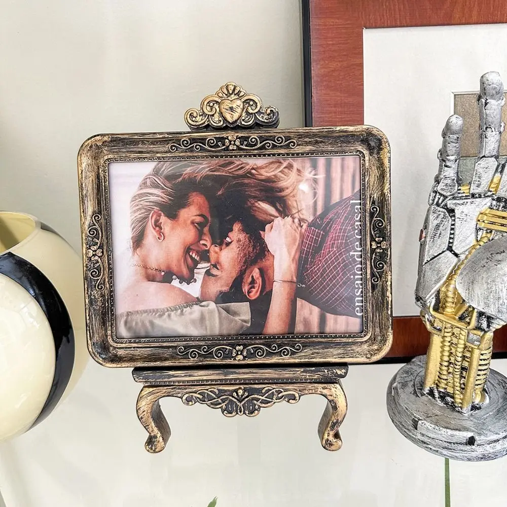 

Crafts 7 Inch Photo Frame Creative Fashion Picture Frame Simple Retro DIY Display Frame Gift