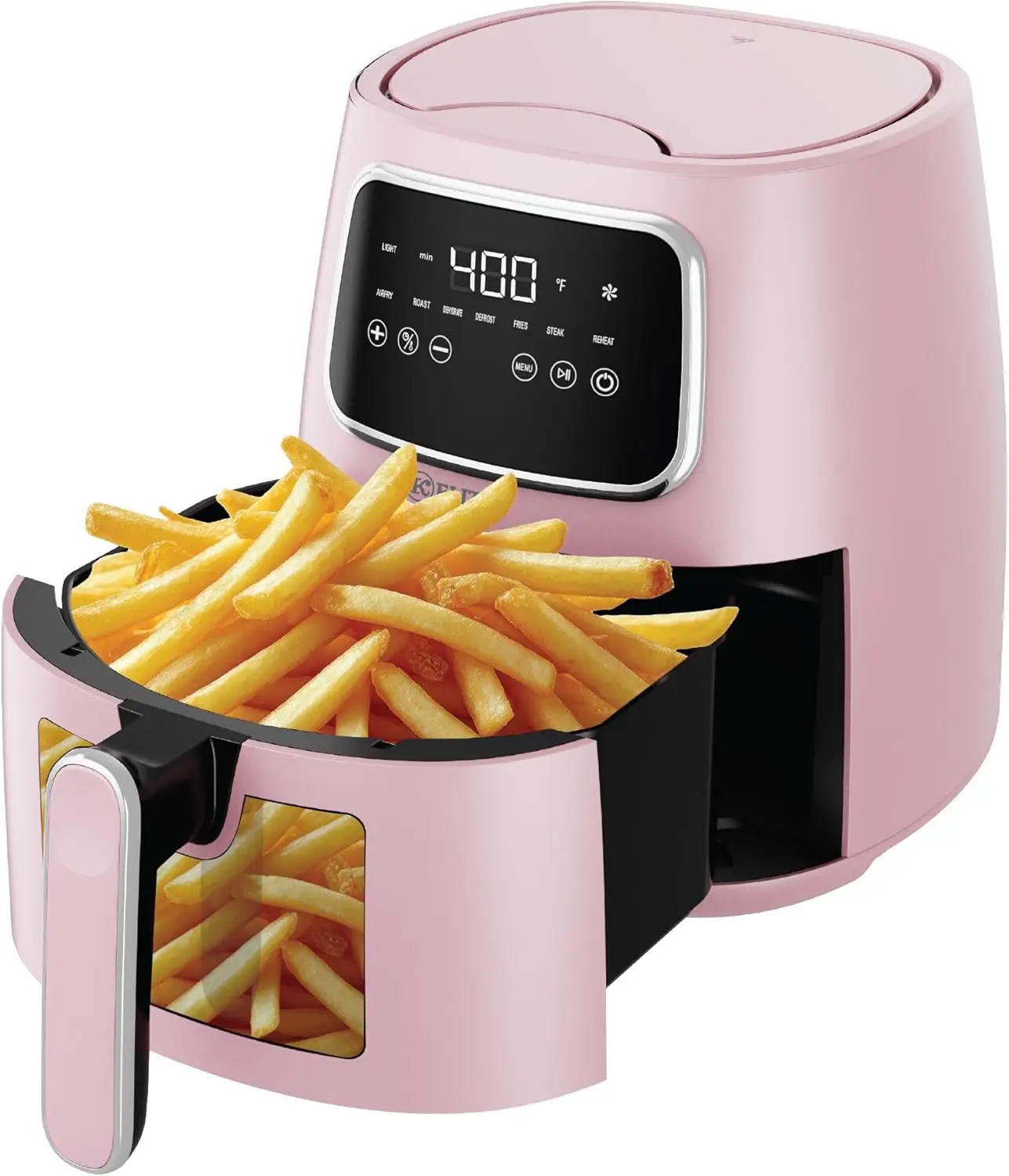 Digital Air Fryer 5.5 Quart, Countertop Oven with LED Display, 6 Preset Programs: Air Frying, Roasting, Dehydrating, Defrosting