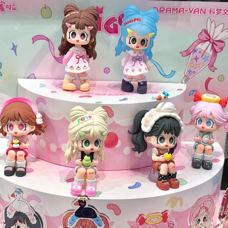 

Mi Guoguo New Mini Blind Box Mi La Girl Series Cute Anime Figures Desktop Decoration Collectible Christmas Gift For Girls