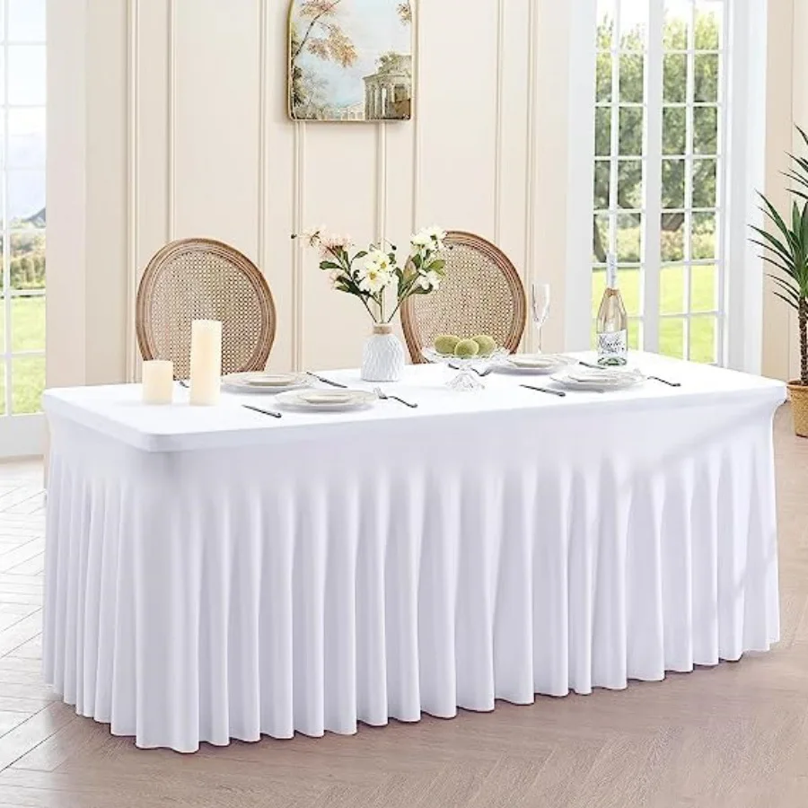 Rectangle Satin Tablecloth Wedding Table Cloth White Black for party Birthday Events Banquet Decor Home Dinner Tablecloths