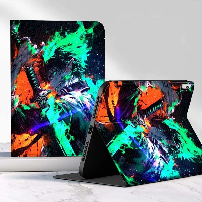 الأزرق طارد الأرواح أنيمي نمط لباد برو الهواء Mini 1 2 3 4 5 6 7 7 8th 9th 10th 11th 10.2 9.7 10.5 10.9 11 12.9 حافظة كمبيوتر لوحي