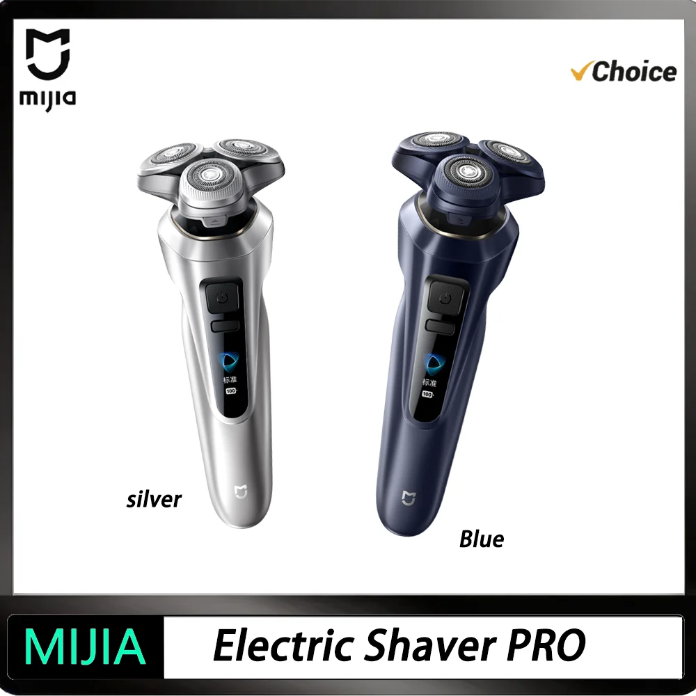 MIJIA Electric Shaver Pro – 360° Floating Head,Dual Ring Lock,Smart Color Display,IPX8 Wet & Dry,USB-C,Long Battery Razor (CN)