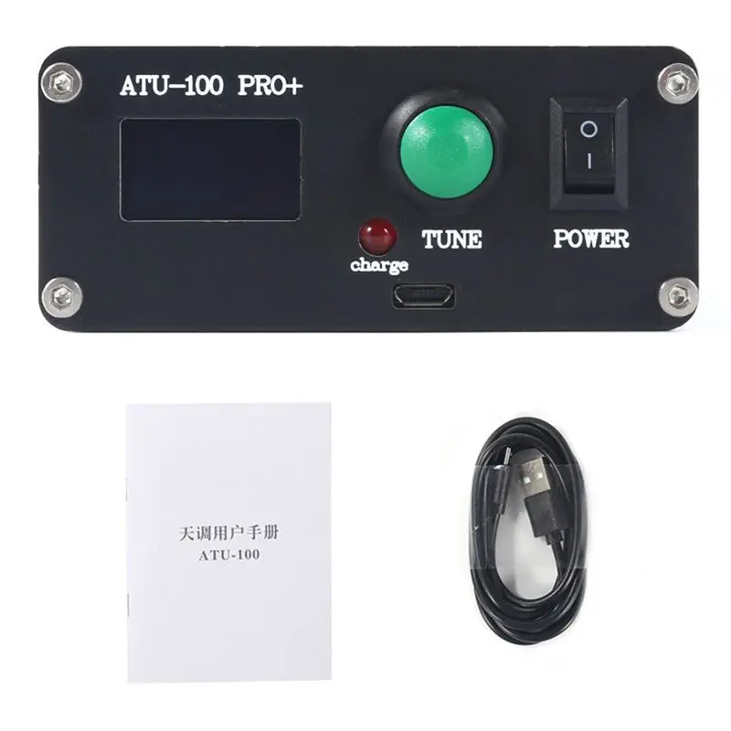 

Smart-ATU-100 Pro+ 1.8-55Mhz Automatic Antenna Tuner Multi-Function Convenient 0.96 Inch Finished Rechargeable Black ABS + Case