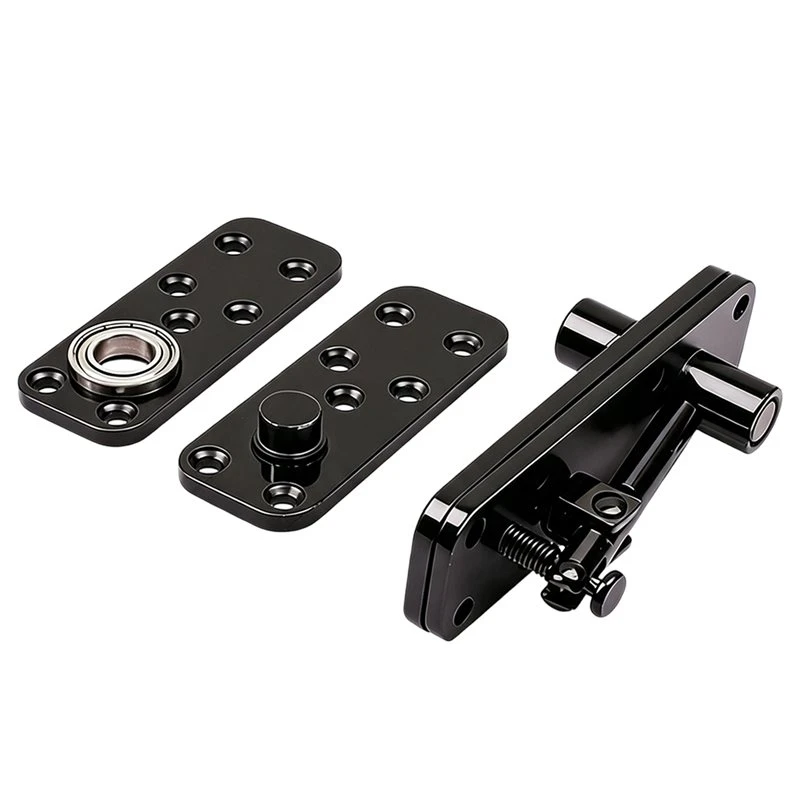 BAAJ-Heavy Duty Door Hinge - Brushed Stainless Steel 180 Degree Rotation, 600LBS Load Capacity Black
