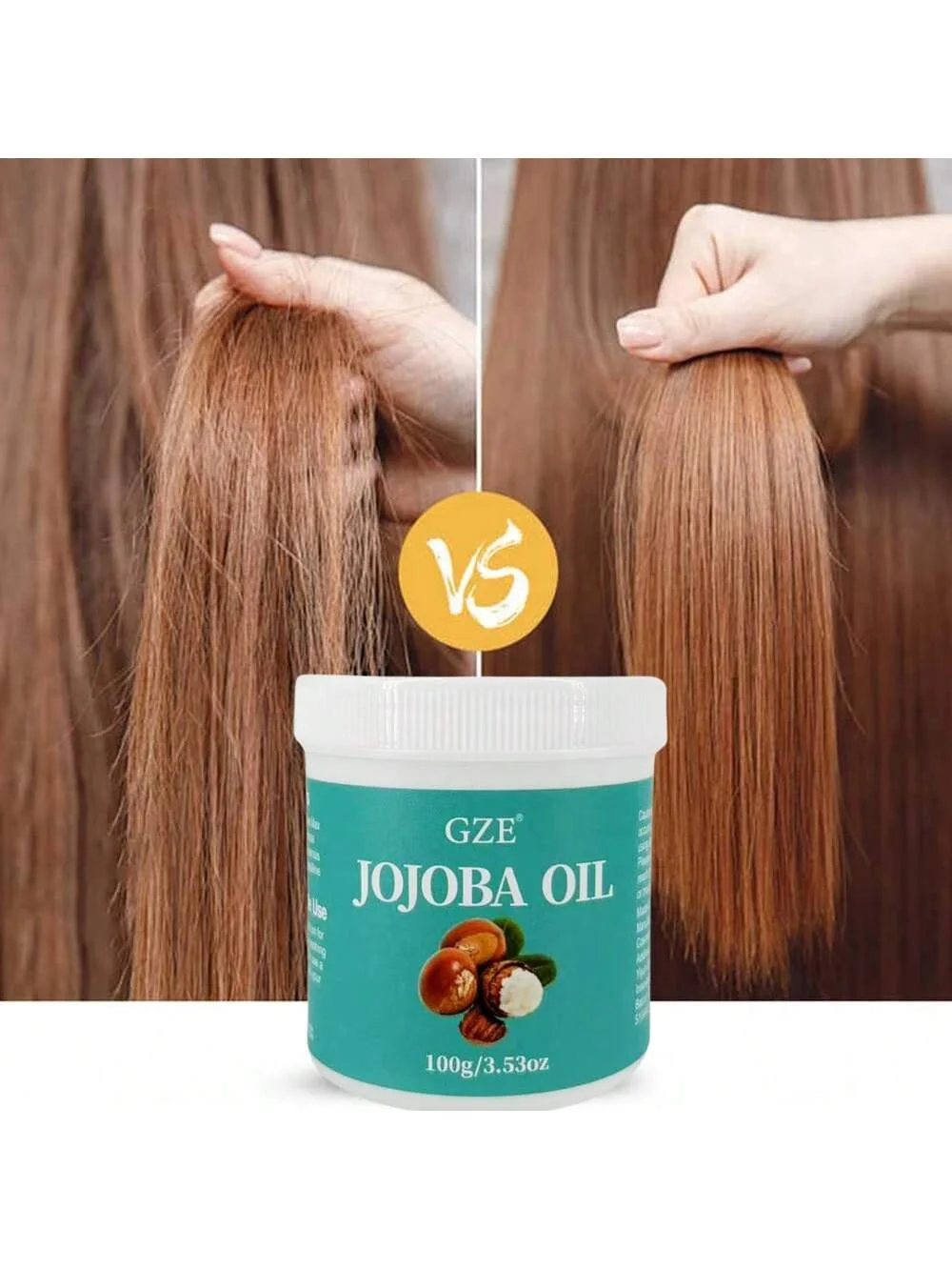 GZE Jojoba Oil Strong Hair Deep Moisturizing Repair Split Ends Anti-Breakage For Dry And Damaged Hair