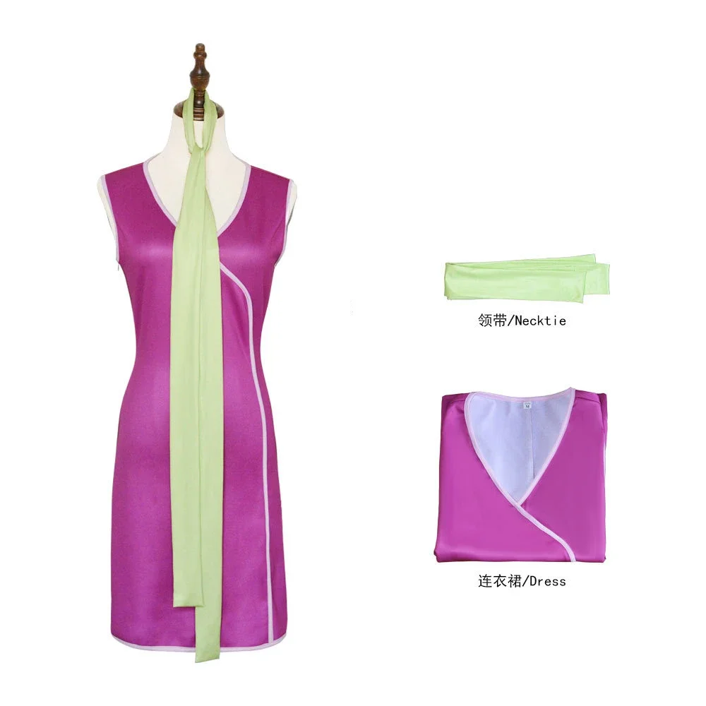 Anime Velma Seragam Daphne purple cosplay costume movie character dress for women Girls cosplay Halloween Party Carnival Set