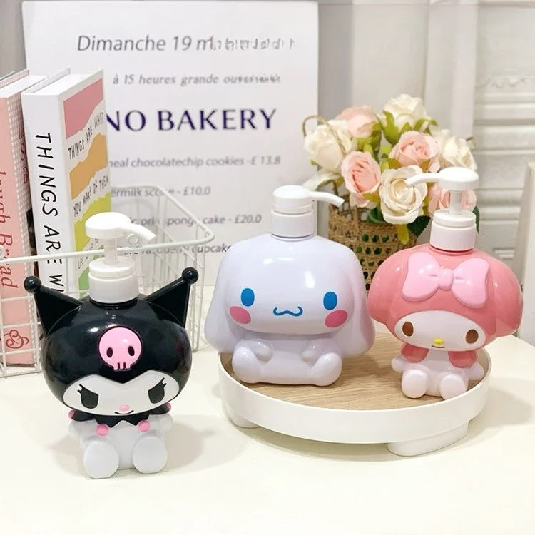 Sanrios Doll Modeling Kuromi Lotion Body Wash Shampoo Sub-pack Pressing Bottle Large Empty Bottle