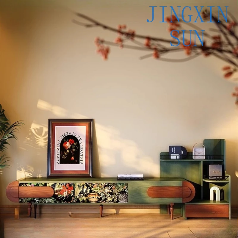 Modern Stand TV Console Furniture Entertainment Center Electric Fireplace Floating Wood Cabinet Storage Muebles Para La Sala