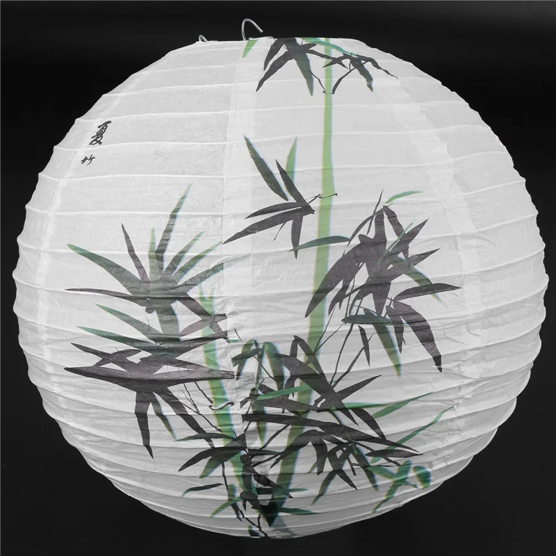 LICE-5 pezzi 30 cm paralume lanterna di carta stile orientale decorazione leggera cinese, bambù