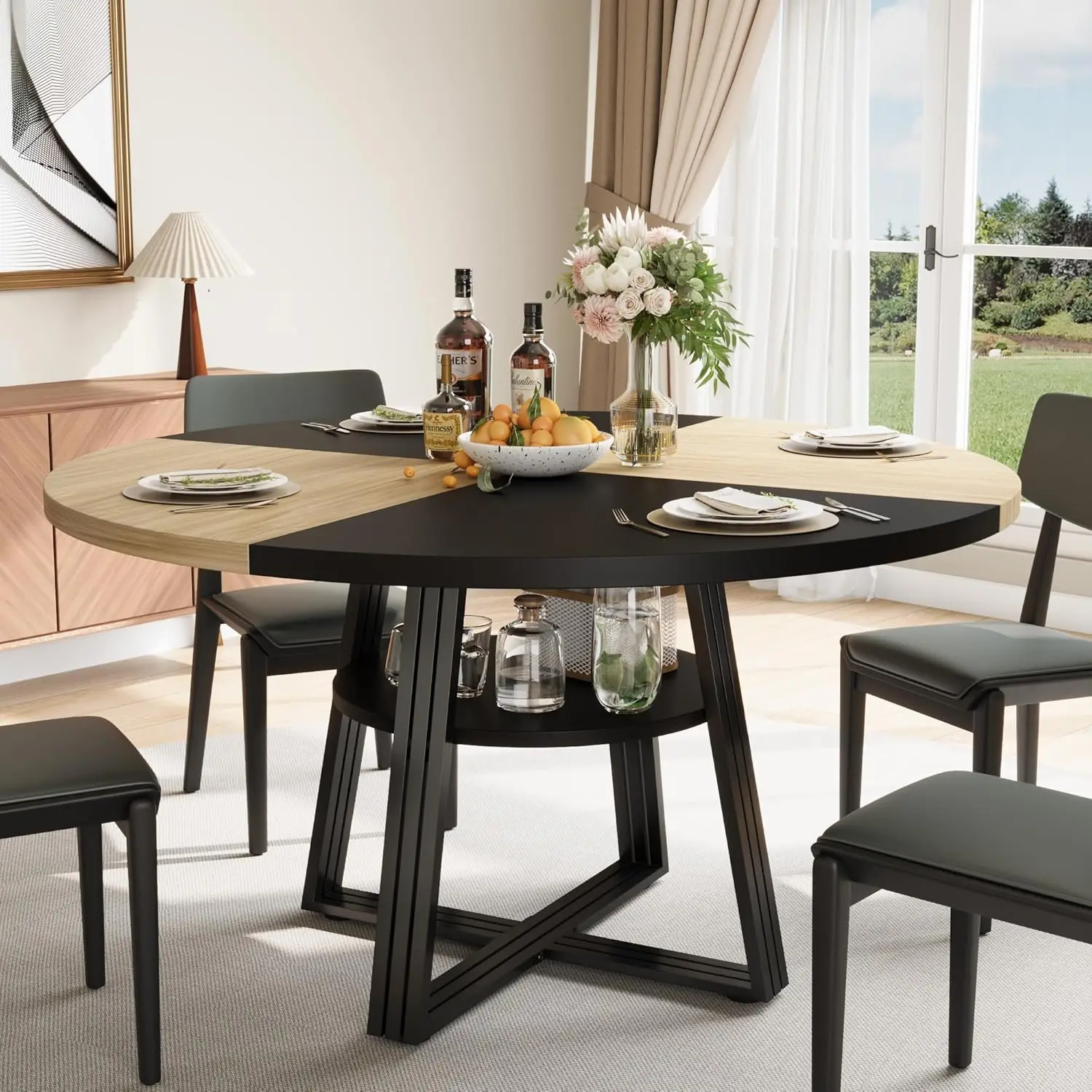 Farmhouse Round Dining Table 2