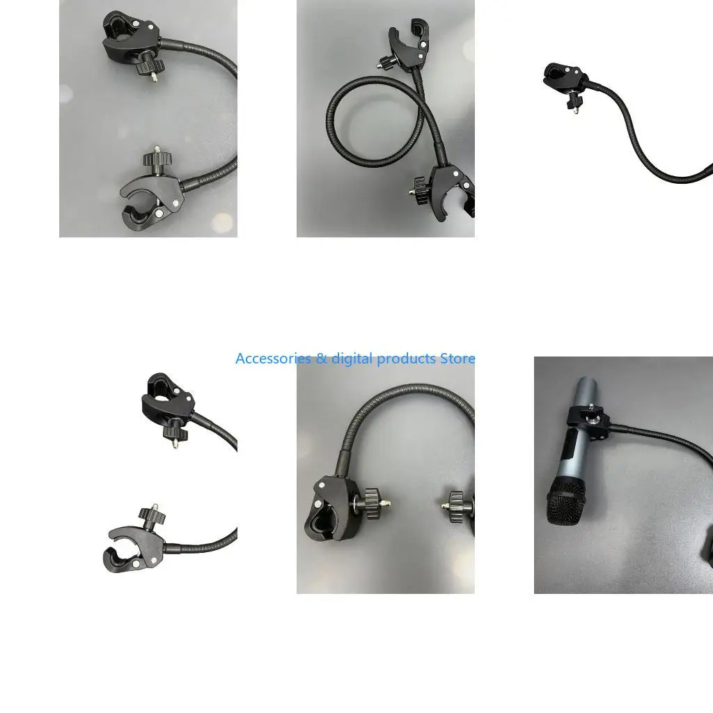 77JD Broadcasting Microphone Stand Flexible Mic Stand 360 Degree Rotation Adjustable Microphone Holder Internal Adjustment