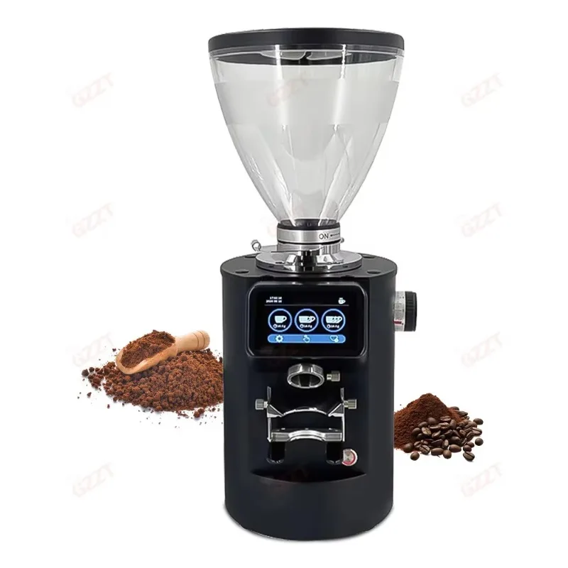 

With Quantitative Scale 90mm Titanium Coating Flat Burr Bean Grinder Adjustable Setting Italian Electric Espresso Coffee Grinder