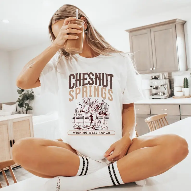 Cowboy Romance Reader Club T-shirt, Bookish Cowgirl Tee, Country Book Lover Shirt, Chestnut Springs Shirt, Bookish Gift for Her