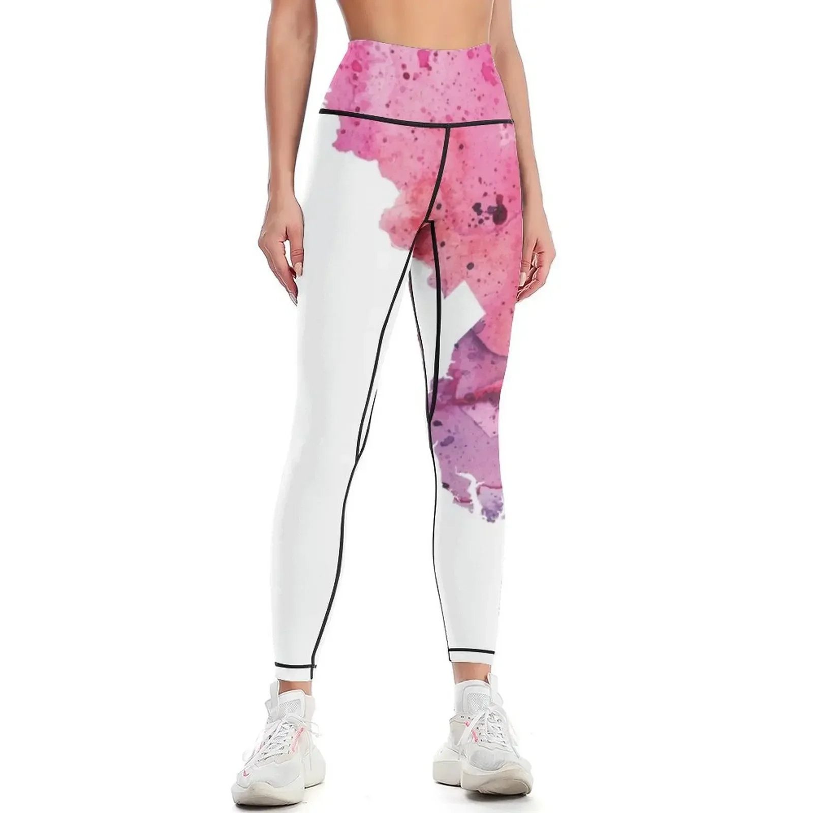 

Watercolor Map of Maryland, USA in Pink and Purple Leggings legging push up for fitness Fitness's gym clothes Womens Leggings