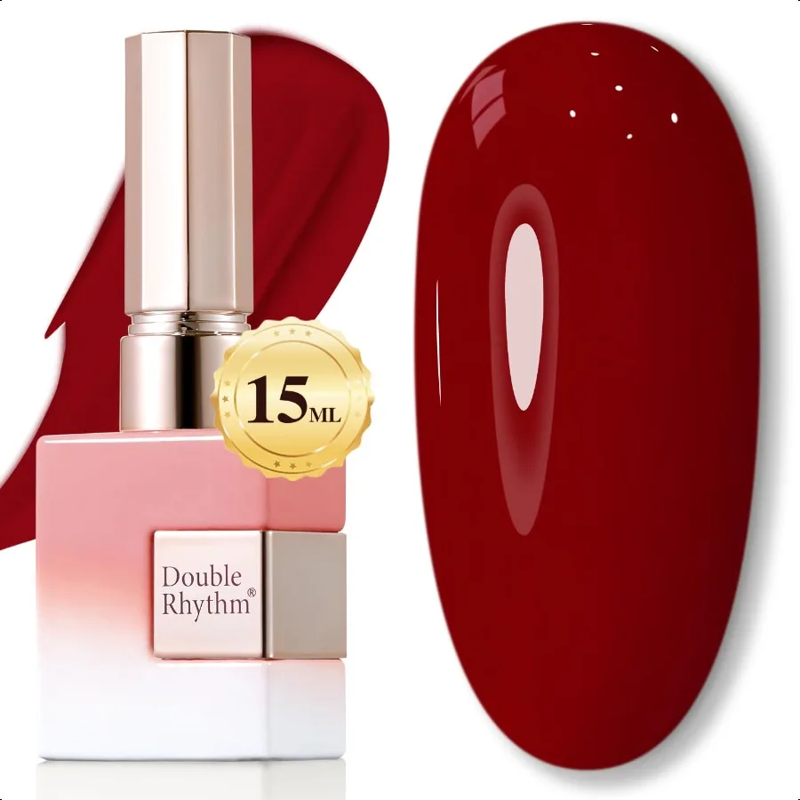 

15ML Dark Red Gel Polish Pure Sheer Same Color Same Bottle Soak Off Gel Polish Art Manicure Salon DIY at Home for Women Blood R