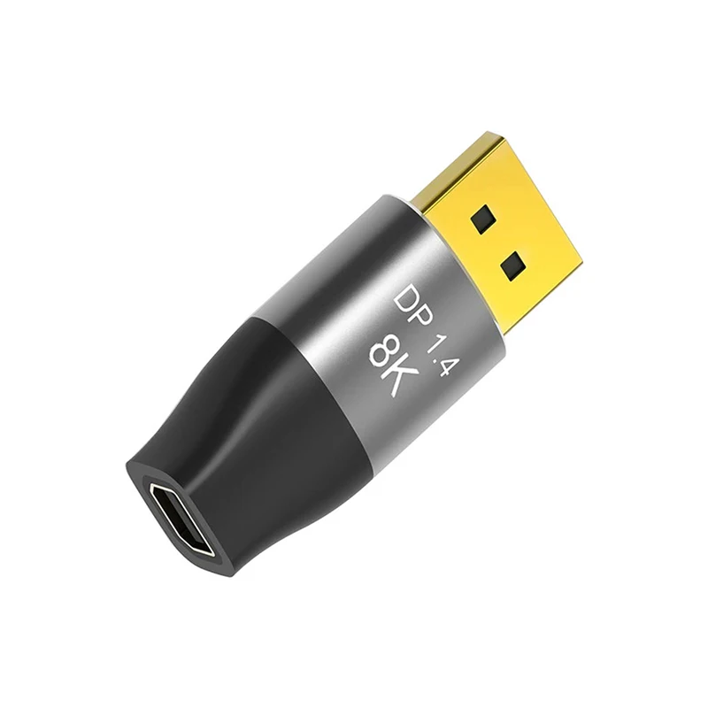Mini DP1.4 to Standard DP Converter 8K 60Hz 4K144HZ HD Bidirectional Conversion Adapter DisplayPort Video Audio Extend Wire Plug
