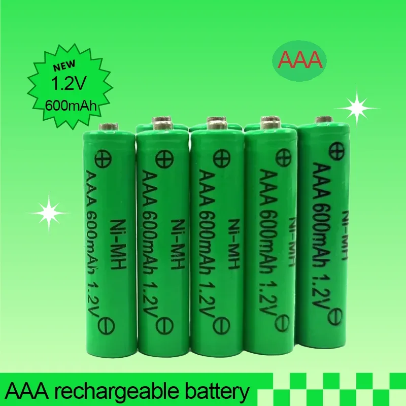 AAA1.2V600mah Rechargeable Nickel Metal Hydride Battery Suitable for Electric Toothbrush Remote Control Replacement Battery