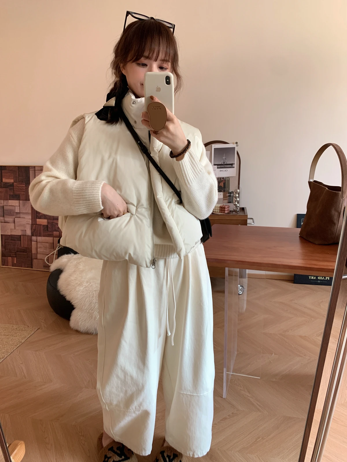 

Women's ort Puffer Vest 2024 Autumn Winter New Sle Stand Collar Design Du down Filling 90% White Du Feather Vest